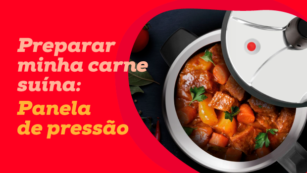 carne suína na panela de pressão